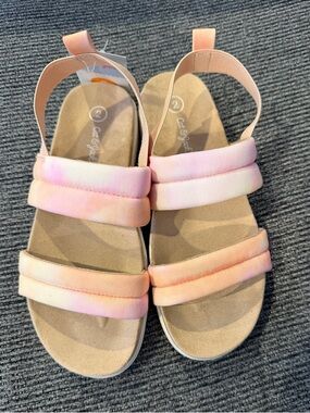 Cat & Jack Pink Tie-Dye Padded Strap Kids Sandals